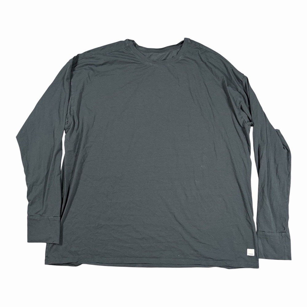 Vuori Gray Long Sleeve Feather Tee Women's Sz L VW1028 Oversized Top Shirt